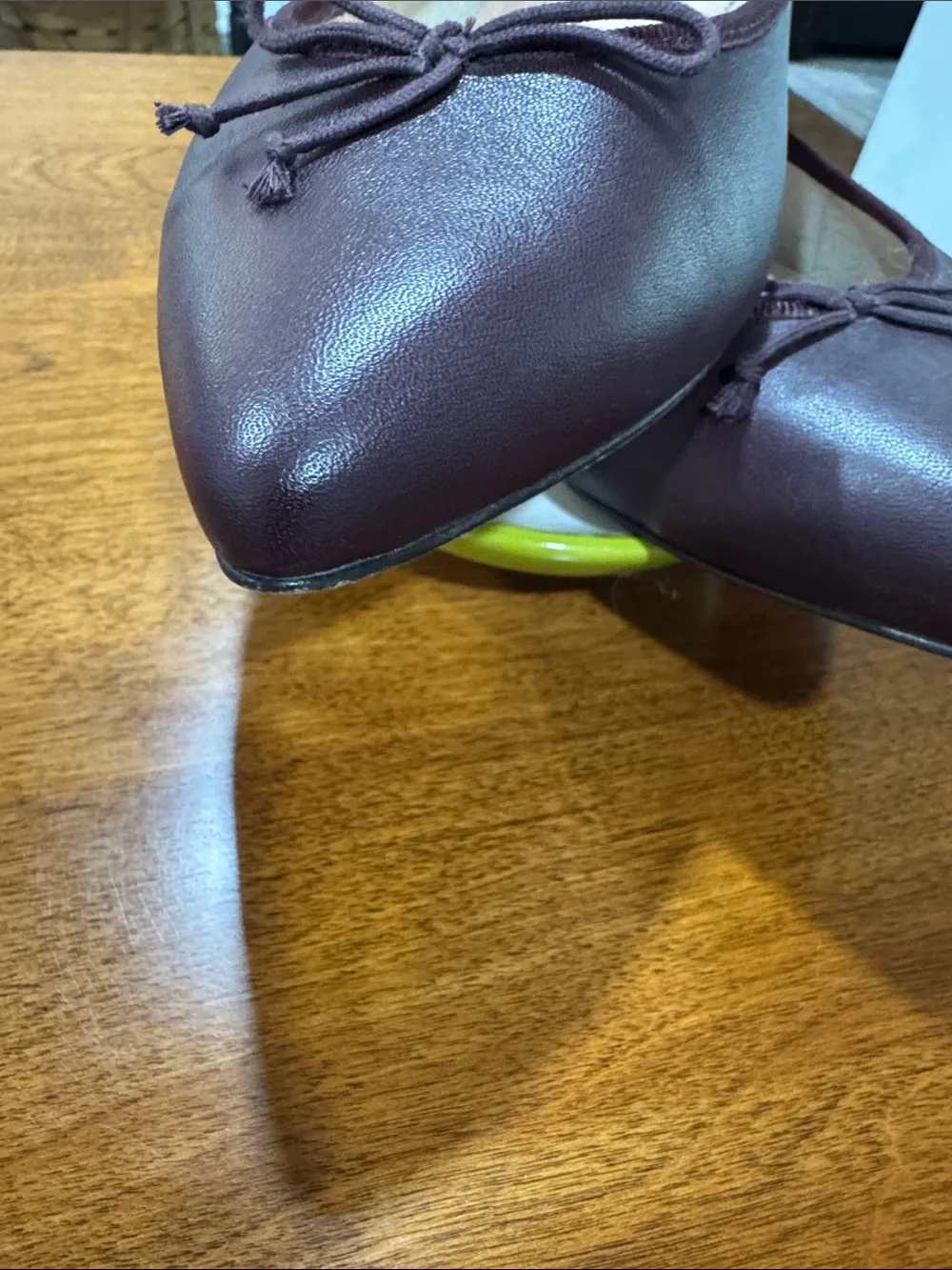 J CREW BURGUNDY S 9 BALLET FLATS POINTED TOE